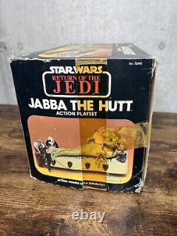 Star Wars Jabba The Hutt Action Playset ROTJ Kenner Vintage 1983 Complete with Box