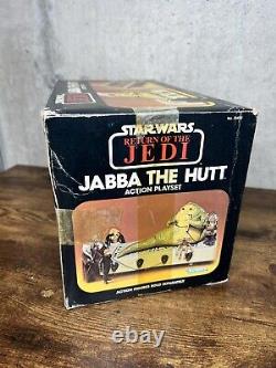 Star Wars Jabba The Hutt Action Playset ROTJ Kenner Vintage 1983 Complete with Box