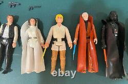 Star Wars Kenner Vintage 1977 12 Back Complete Figure Set Lettered Hilt