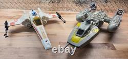 Star Wars Kenner Vintage 1978 X-Wing and 1983 Y-Wing with working electronics