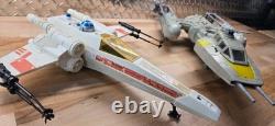 Star Wars Kenner Vintage 1978 X-Wing and 1983 Y-Wing with working electronics