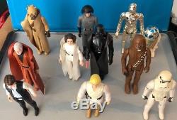 Star Wars Kenner Vintage Rare 1977 Complete 12 Figure Set Vader, Leia, Han, Luke