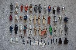 Star Wars Lot Of 38 Vintage Action Figures & Vintage Collector's Case