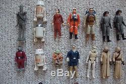 Star Wars Lot Of 38 Vintage Action Figures & Vintage Collector's Case