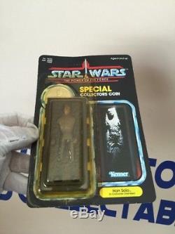Star Wars POTF Vintage Han Solo In Carbonite 92 Back Unpunched MOC Last 17