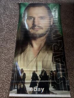 Star Wars Phantom Menace Vintage Vinyl Promo Poster Double Sided