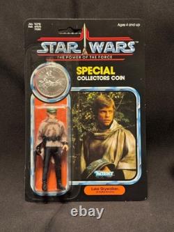 Star Wars Power of the Force LUKE SKYWALKER BATTLE PONCHO MOC 1984 POTF Vintage