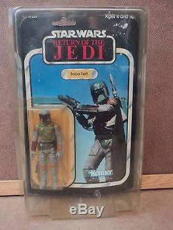 Star Wars Return Of The Jedi Boba Fett Vintage 1983 On Card Action Figure NIB