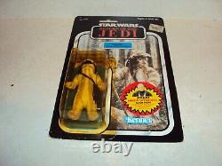 Star Wars Rotj Logray Ewok 77 Back USA Anakin Offer Sticker Vintage Moc 1983