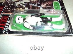 Star Wars Rotj Tri Logo Biker Scout 70 Back Vintage Uk Palitoy Moc 1983 Bad Card