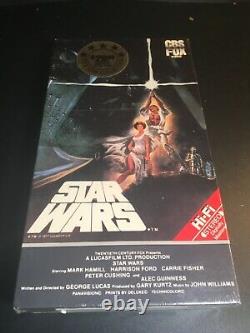 Star Wars VHS Sealed Tape 1984 Vintage Red Label CBS Watermarks 24 Hour Sale