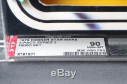 Star Wars Vintage 3 Pack Hero Set Series 2 AFA 90 (90/90/90) Unpunched