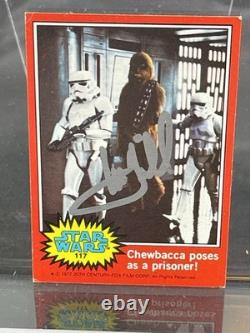 Star Wars Vintage 77' Topps Mark Hamill Signed trading card Official Pix Holo