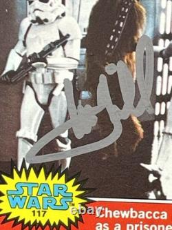 Star Wars Vintage 77' Topps Mark Hamill Signed trading card Official Pix Holo