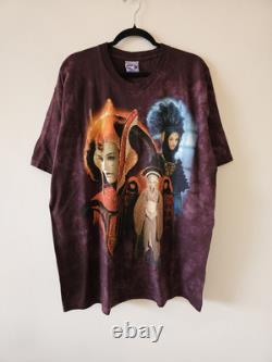 Star Wars Vintage 90's T-shirt Queen Amidala Tie Dye T-Shirt Liquid Blue Size XL