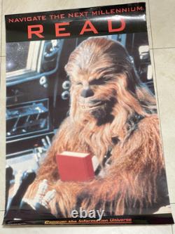 Star Wars Vintage ALA Chewbacca Read Wall Poster/1997/34 x 22/American Library