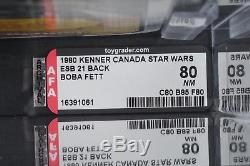 Star Wars Vintage Canadian Boba Fett ESB 21 Back AFA 80 (80/85/80) Unpunched MOC
