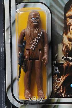 Star Wars Vintage Chewbacca 12 Back-A Green BowithSKU AFA 80 (75/80/85) MOC
