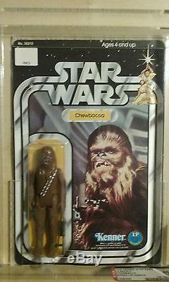 Star Wars Vintage Chewbacca 12 back C AFA 80 Green Crossbow Moc