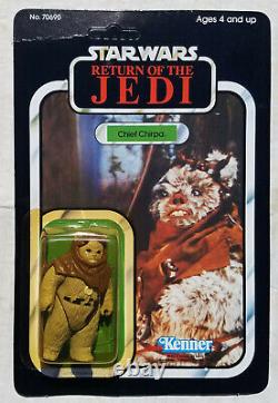 Star Wars Vintage Chief Chirpa Figure ROTJ 77 Back A Kenner 1983 MOC Unpunched