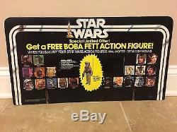 Star Wars Vintage Display Header 20 Figure With Boba Fett Offer Store Display