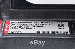 Star Wars Vintage ESB Canadian Vinyl Carrying Case Yoda Top Right AFA 85 Sealed