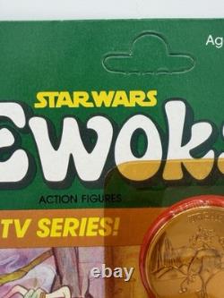 Star Wars Vintage Ewoks Urgah Lady Gorneesh, all original NOC 1985 UNPUNCHED
