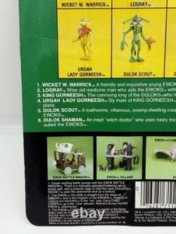 Star Wars Vintage Ewoks Urgah Lady Gorneesh, all original NOC 1985 UNPUNCHED