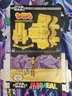 Star Wars Vintage Fun Meal C-3po Droid Puppet Unused Unfolded Burger Chef