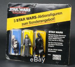 Star Wars Vintage German Parker POTF 3 Pack Dengar/Emperor/Darth Vader MOC