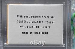 Star Wars Vintage Greedo/Blue Snaggletooth Sears 2-Pack AFA 85 (85/85/85) Mailer