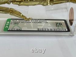 Star Wars Vintage KENNER 1977 Loose C-3PO (LOOKS BEAUTIFUL!) Graded AFA 70