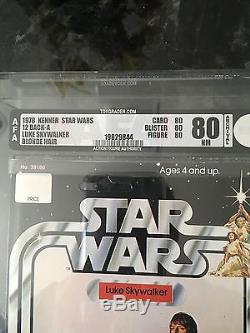 Star Wars Vintage Kenner 12-A Back Luke Skywalker MOC AFA 80 RARE