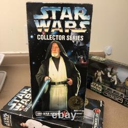 Star Wars Vintage Kenner 12 Inch Obi One And Princess Leia Figures Never Open