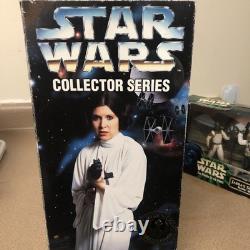 Star Wars Vintage Kenner 12 Inch Obi One And Princess Leia Figures Never Open