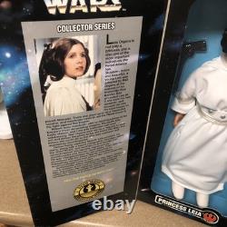 Star Wars Vintage Kenner 12 Inch Obi One And Princess Leia Figures Never Open