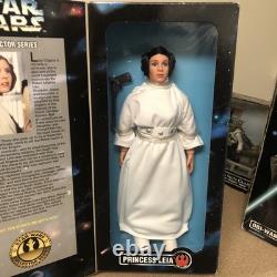Star Wars Vintage Kenner 12 Inch Obi One And Princess Leia Figures Never Open
