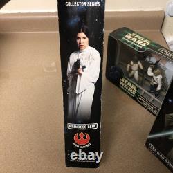Star Wars Vintage Kenner 12 Inch Obi One And Princess Leia Figures Never Open