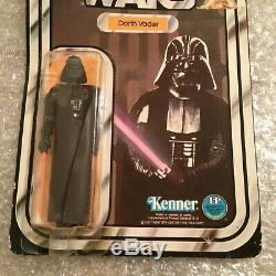 Star Wars Vintage Kenner 1977 Darth Vader Mint On Card 12 Back Version C