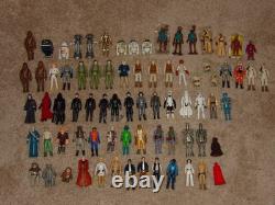 Star Wars Vintage Kenner Large Lot 75 Figure 1970's-80's Most High Grade Pieces