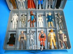 Star Wars Vintage Kenner Original Lot Of 24 Action Figures Weapons And Case
