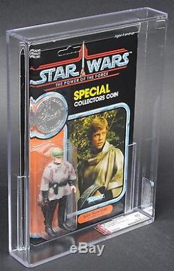 Star Wars Vintage Luke Poncho POTF AFA 85 (85/85/85) Unpunched MOC