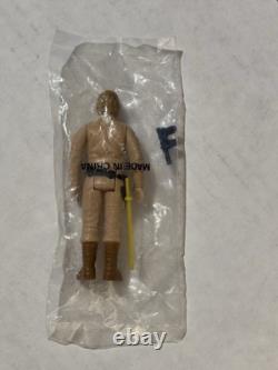 Star Wars Vintage Luke Skywalker Bespin Fatigues Brown Hair In Kenner Baggie