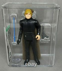 Star Wars Vintage Luke Skywalker Jedi Outfit Afa 85 Loose Kenner Blue Saber 1983