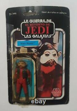 Star Wars Vintage Mexico Lili Ledy Nien Nunb Retorno 14 Back Rare Variant 80s