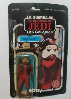 Star Wars Vintage Mexico Lili Ledy Nien Nunb Retorno 14 Back Rare Variant 80s