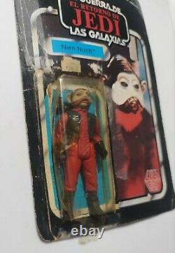 Star Wars Vintage Mexico Lili Ledy Nien Nunb Retorno 14 Back Rare Variant 80s