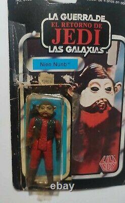 Star Wars Vintage Mexico Lili Ledy Nien Nunb Retorno 14 Back Rare Variant 80s