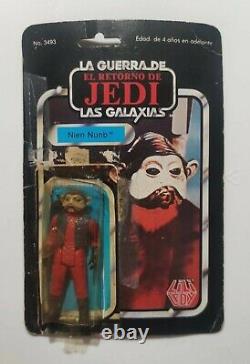 Star Wars Vintage Mexico Lili Ledy Nien Nunb Retorno 14 Back Rare Variant 80s