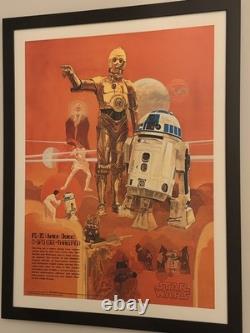 Star Wars Vintage Poster, R2D2 and C3PO (circa 1977) RARE, 2 of 4 Coca Cola